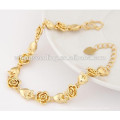 Fashion trendy rose flower women gold bracelet